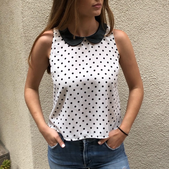 Soprano Polka Dot Crop Top - Picture 2 of 8